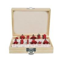 Jogo Fresa para Tupia Manual 12 Pecas Haste 1/4" MD Rocast 910001