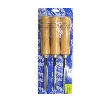 Jogo Formao Goiva Profissional 3 Pecas Cabo de Madeira Cancellier 229