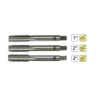 Jogo Macho Manual Bsw 3 Pecas Perfil Seriado HSS 7/16X14F Osg 100C