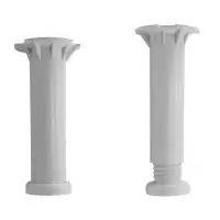 Jogo Pe Itatiaia para Armario Plastico Branco 4pcs Regulavel 160MM Bendoor 5155PIRB