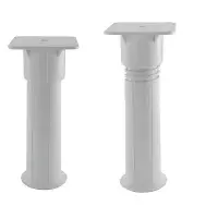 Jogo Pe Rio para Armario Plastico Branco 4pcs Regulavel 140MM Bendoor 5155GB