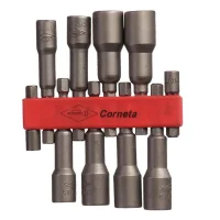 Jogo Ponta Canhao Porca Longo 10pcs Encaixe 1/4" 4-13MM Corneta 3324120