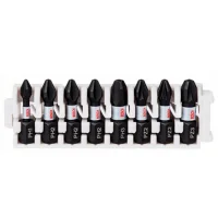 Jogo Ponta Phillips e Pozidriv 8 Pecas Impact Conrol 5 Phillips 3 Pozidriv 1/4X25MM Bosch 2608522323