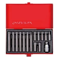 Jogo Ponta Torx 15 Pecas Curta e Longa T20AT55 King Tony 1015PQ