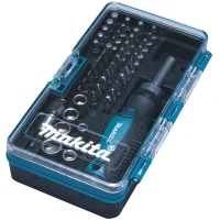 Jogo Pontas para Parafusar 47 Pecas Fenda Phillips Torx Outros e Chave Suporte 1/4" Makita B-36170
