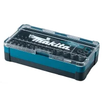 Jogo Pontas para Parafusar 47 Pecas Fenda Phillips Torx Outros e Chave Suporte 1/4" Makita B-36170