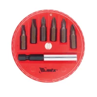 Jogo Pontas para Parafusar 7 Pecas Fenda Phillips Pozidriv e Adaptador 1/4" Mtx 113929
