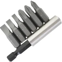 Jogo Pontas para Parafusar 7 Pecas Fenda Phillips e Adaptador 1/4" Robust 202