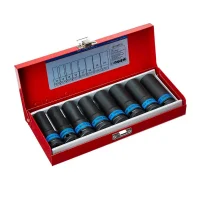 Jogo Soquete 1/2" de Impacto 8pcs Extra Longo 13-21MM King Tony 4410MP02