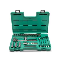 Jogo Soquete 1/2" Estriado 18pcs 14 Soquetes 4 Acessorios CRV 10 A 32MM Sata ST09203SJ