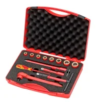 Jogo Soquete 1/2" Isolado 1000V 12pcs EN60900 CRV 10-24MM Gedore VDE1001