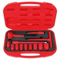 Jogo Soquete 1/2" Isolado 1000V 13pcs VDE IEC60900 CRV 10-24MM Tramontina Pro 44335/213