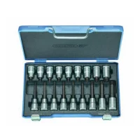 Jogo Soquete 1/2" Ponta Torx 18pcs Curto e Longo CRV T20AT60 Gedore ITX19LKP