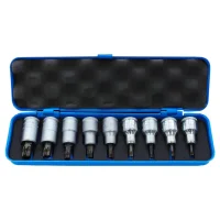 Jogo Soquete 1/2" Ponta Torx 9pcs CRV T20AT60 Gedore ITX19PM