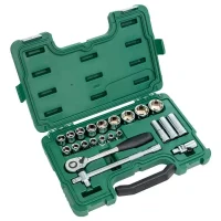 Jogo Soquete 1/2" Sextavado 23pcs CRV 10 A 34MM Sata ST09005SJ