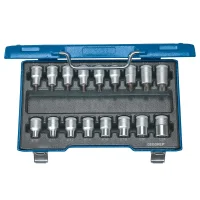 Jogo Soquete 1/2" Torx 17pcs CRV E10-E24 T20-60 Gedore ITX19TX017