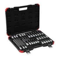 Jogo Soquete 1/2" Torx 32pcs CRV T20-T70 Gedore Red R68003032