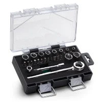 Jogo Soquete Sextavado e Pontas 1/4" 25pcs CRV 4-13MM Belzer 234410IBJ