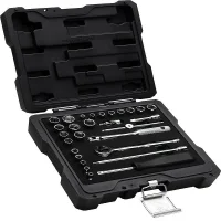 Jogo Soquete Sextavado 1/4" 28pcs CRV 4MM-1/2" Belzer 234402MPBJ