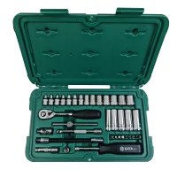 Jogo Soquete Sextavado 1/4" 36pcs CRV 3,5-14MM Sata ST09001SJ