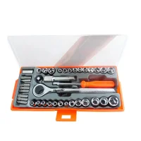 Jogo Soquete Sextavado e Pontas 1/4" 40pcs 4-13MM Sparta 13565