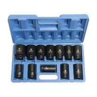 Jogo Soquete 3/4" de Impacto Longo 12pcs Sextavado 17-38MM Bremen 9465