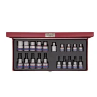 Jogo Soquete 3/8-1/2" Torx 20pcs CRV E6-E20 T10-T55 King Tony 7120PR