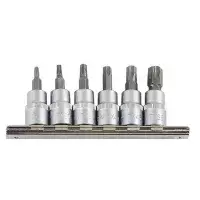 Jogo Soquete 3/8" Ponta Torx 6pcs CRV T15-T55 Corneta 3321560