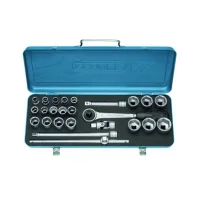 Jogo Soquete 1/2" Estriado 25pcs 20 Soquetes 5 Acessorios CRV 10A32MM Gedore D19KMU