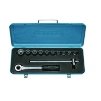 Jogo Soquete 1/2" Estriado 12pcs 10 Soquetes 2 Acessorios CRV 10 A 22MM Gedore D19LMZ