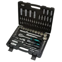 Jogo Soquete Estriado e Acessorios 94pcs Encaixe 1/4" e 1/2" 4 A 32M Stels 1358099