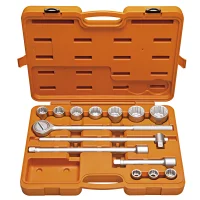 Jogo Soquete 3/4" Estriado 14pcs 10 Soquetes 4 Acessorios CRV 22-50MM Tramontina Pro 44853/214