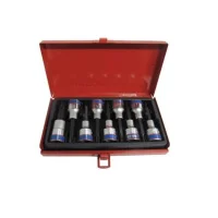 Jogo Soquete 1/2" Ponta Torx Longo 9pcs T20AT60 King Tony 4119PR