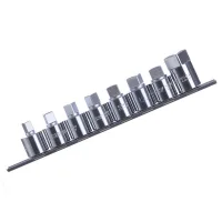 Jogo Soquete Quadrado para Bujao Oleo 8 Pcs Encaixe 1/2" 8-19MM King Tony 4118MR