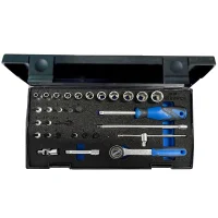 Jogo Soquete Sextavado 1/4" 32pcs CRV 4-14MM Gedore 20IMU-3
