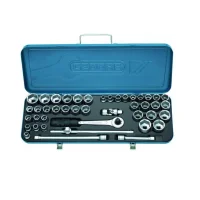 Jogo Soquete 1/2" Sextavado 43pcs CRV 10MM A 1.1/4" Gedore 19PMZ