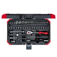 Jogo Soquete Sextavado e Pontas 1/4" 46pcs CRV 4-14MM Gedore Red R49003046