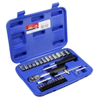 Jogo Soquete Estriado Longo 1/4" 12pcs CRV 4-13MM Corneta 3310651