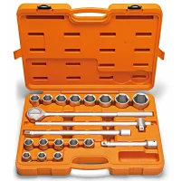 Jogo Soquete 3/4" Sextavado 20pcs 16 Soquetes 4 Acessorios CRV 19A50MM Tramontina Pro 44861/220