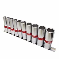 Jogo Soquete 1/2" Sextavado Longo 10pcs CRV 10A22MM Mtx 135909