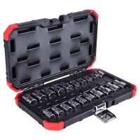 Jogo Soquete 3/8-1/2" Torx 20pcs CRV E6-E20 T10-T55 Gedore Red R68003020