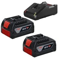 Kit 2 Baterias 18V 4ah e Carregador Gal 18V-40 Bivolt Bosch 1600A02RM8