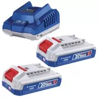 Kit 2 Baterias 20V 2ah e Carregador Bivolt Tramontina by Total 42300/222