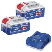 Kit 2 Baterias 20V 5ah e Carregador Bivolt Tramontina Tota 42300/254