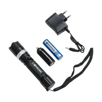 Lanterna Tatica de Led Longa Distancia Recarregavel 130 LUMENS Bivolt 3W Bremen 8096