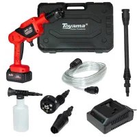 Lavadora de Alta Pressao a Bateria 18V Com Maleta Carregador 1 Bateria 4AH e Acessorios 362PSI Bivolt Toyama TBT18HPW25-KC