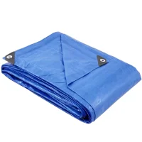 Lona de Polietileno Azul Com Ilhos Metalico 4X4M Rexon 100 MICRAS