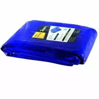 Lona de Polietileno Azul Com Ilhos Metalico 6X8M Rexon 100 MICRAS
