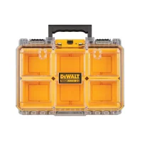 Maleta Plastica Organizadora Toughsystem 2.0 Tampa Transparente para Ferramentas 50X14X10CM Dewalt DWST08020