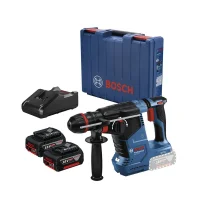 Martelete Perfurador Rompedor Bateria 18V Brushless SDS-Plus Maleta Carregador e 2 Baterias 26MM 220V Bosch GBH 187-LI